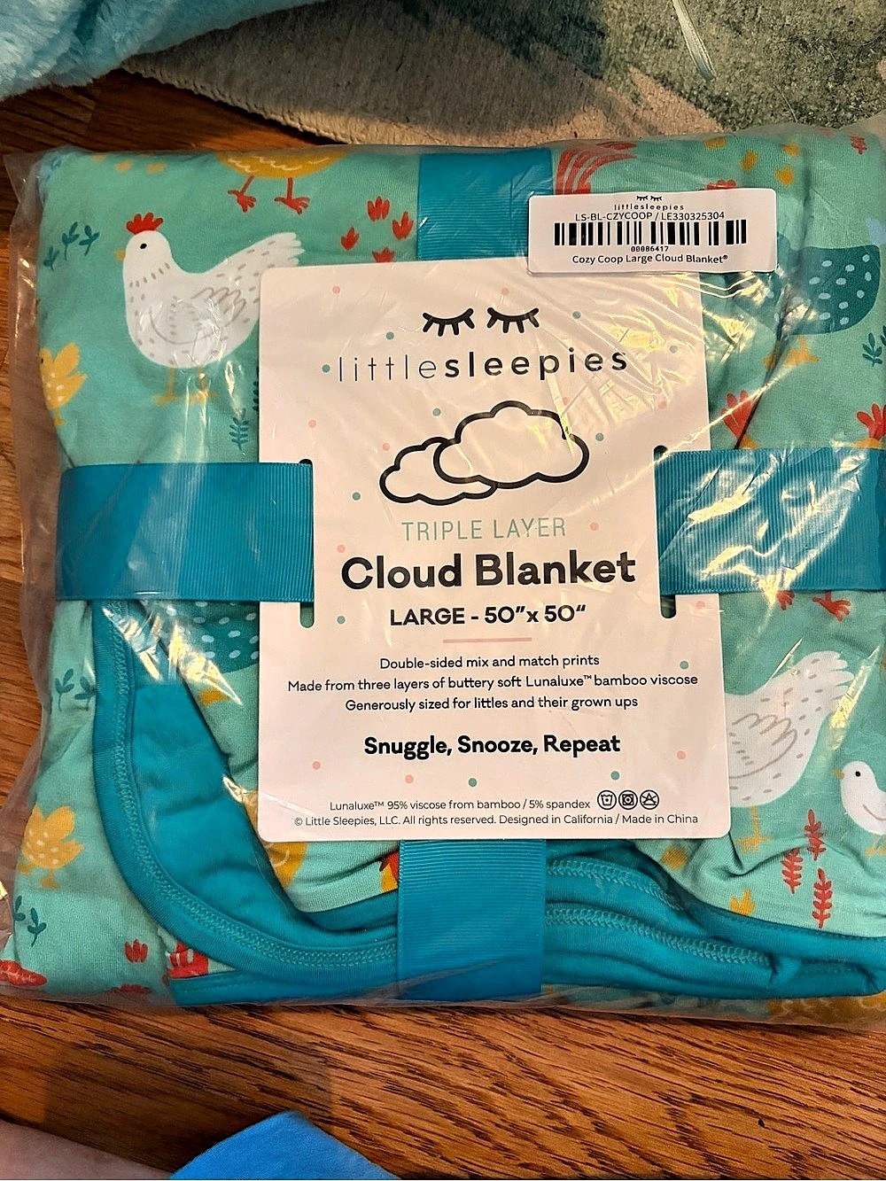 Little Sleepies Cozy Coop Cloud Blanket NWT